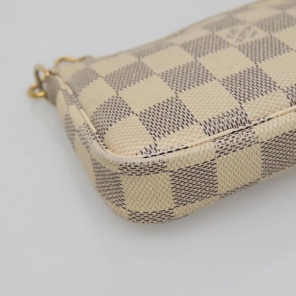 LOUIS VUITTON Damier Azur Mini Pochette Accessoires Pouch N63005 LV Auth 142334 - Picture 4 of 16